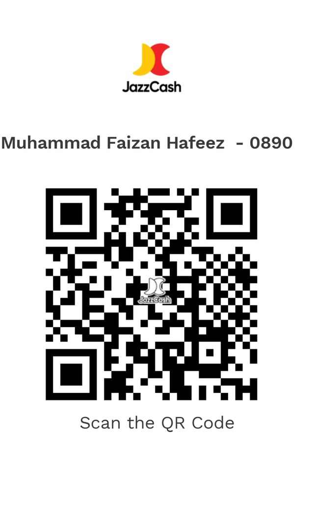 JazzCash QR code. Scan it in your banking app.